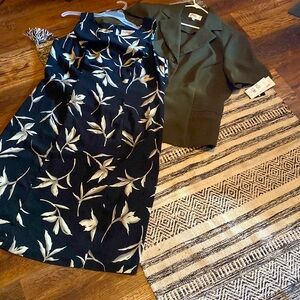 Two piece outfit including NWT Studio I blazer and Studio I floral dress